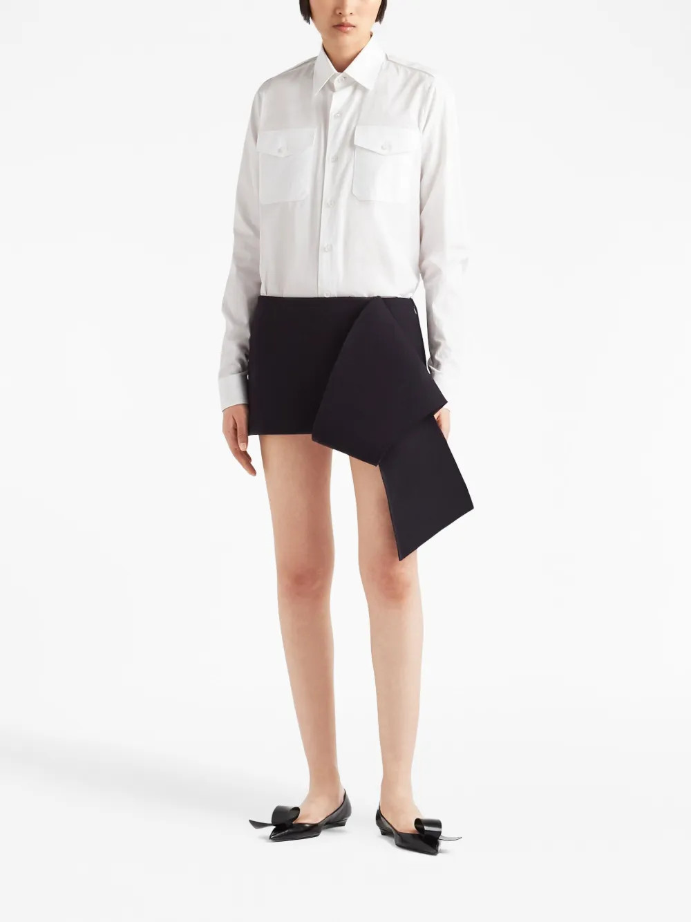 asymmetric-hem mini skirt | Farfetch Global