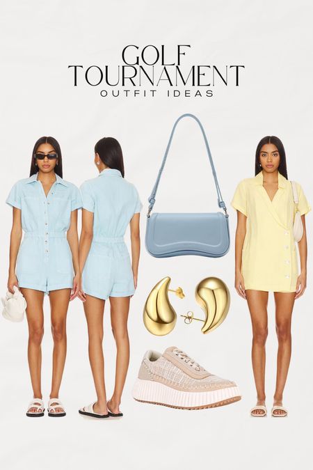 Golf tournament outfit ideas 💛⛳️ spring styles, golf outfit, romper outfit 

#LTKshoecrush #LTKstyletip #LTKSeasonal
