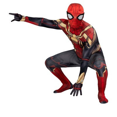 HalloweenCostumes.com Medium  Men  Spider-Man No Way Home Adult Spider-Man Integrated Zentai Suit Costume, Black/Red/Brown | Target