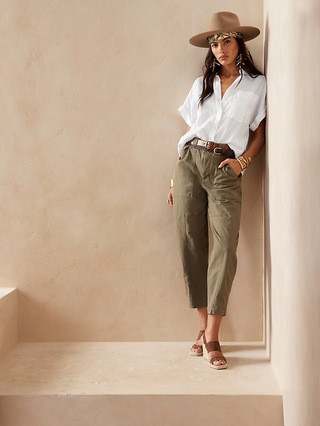 Petite Linen Resort Shirt | Banana Republic (US)