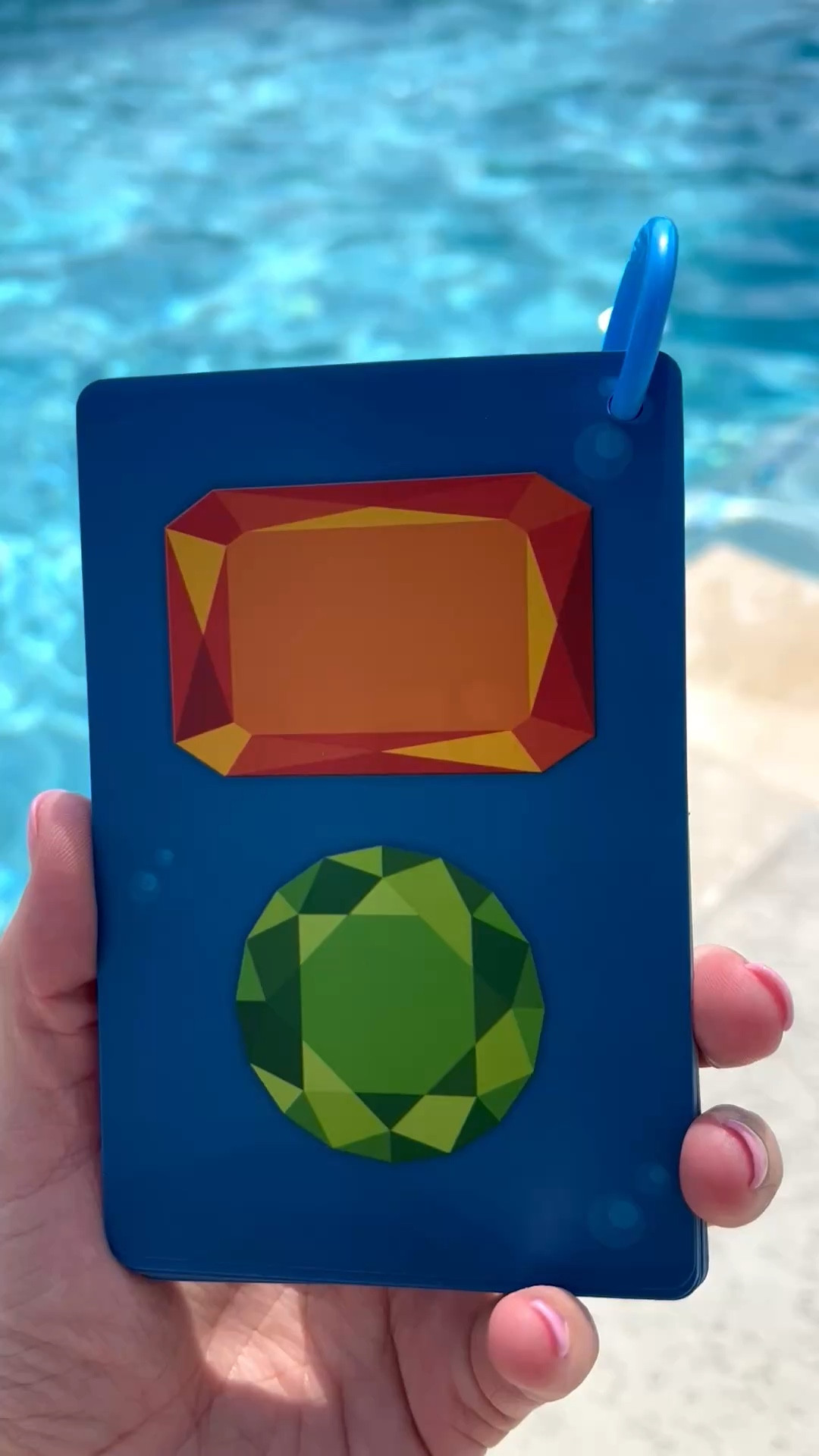 Fun summertime pool game! Toss a bunch of gems into the pool and then flip a gem combination and the kids have to race to go find it. Kept my girls busy for a long time! They love it! 

#LTKSeasonal #LTKmomlife #LTKKids