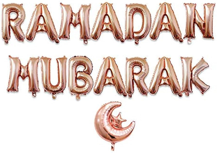 Ramadan Mubarak Foil Balloon Big Crescent Moon Star Foil Balloon Party Decoration Supplies (Pink) | Amazon (CA)