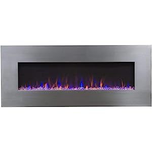 Touchstone 80024 50" Stainless, Electric Fireplace with Bluetooth Speaker – AudioFlare | Amazon (US)