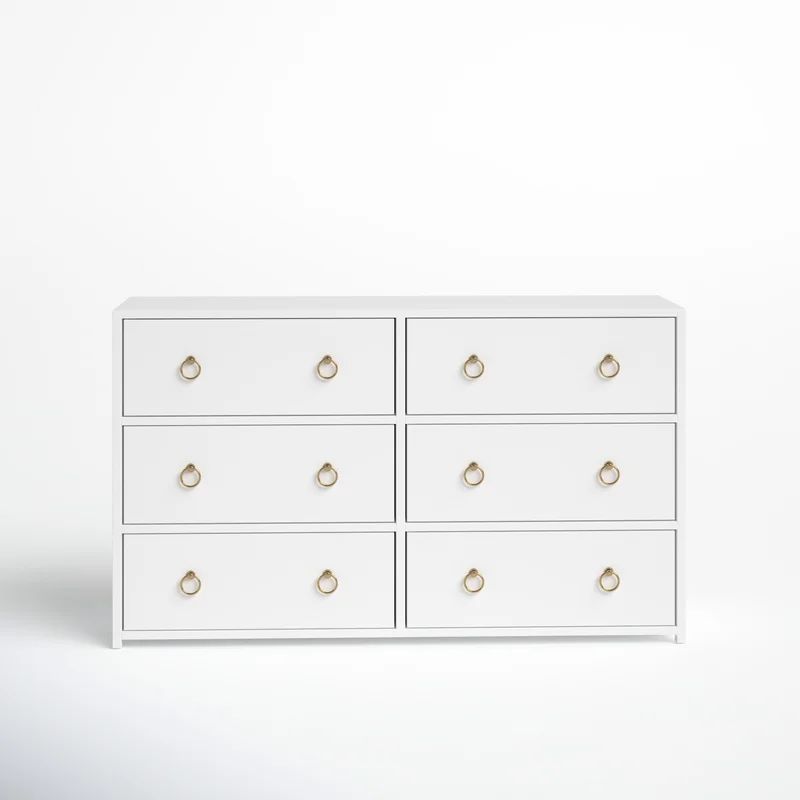 Elin 6 Drawer 60" W Double Dresser | Wayfair North America