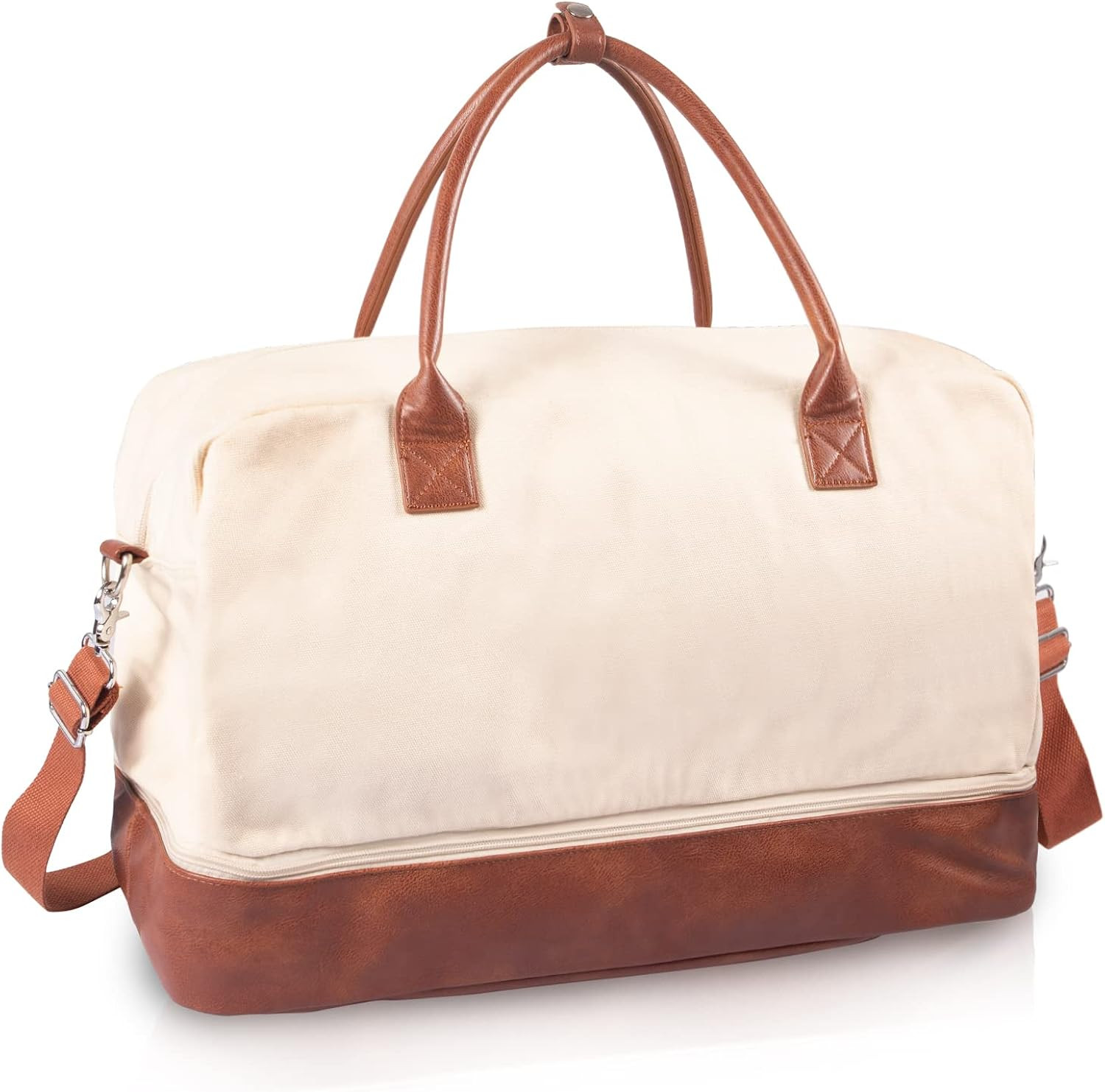 Konelia Weekender Bags for Women Canvas Travel Duffel Bags with Shoe Compartment Overnight Bag Carry | Amazon (US)