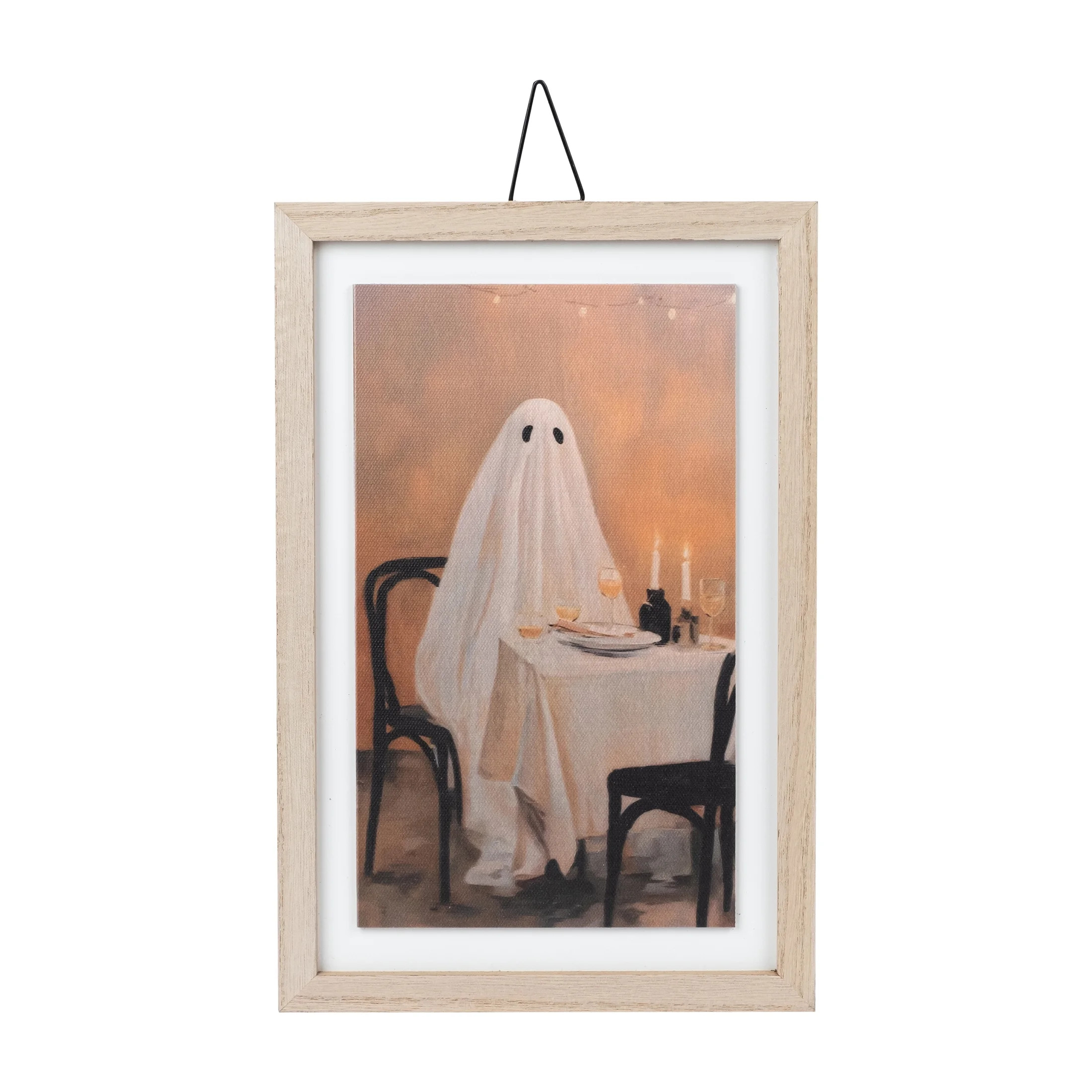 Ghostly Dinner Framed Wall Art, Multicolor, 8" x 12", Halloween by Way To Celebrate | Walmart (US)