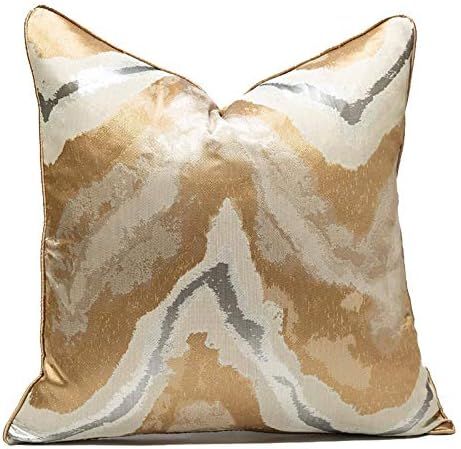 Gold Decorative Throw Pillow Covers,18x18, Modern, Stylish,Unique,Decorative Cover Pillow Covers ... | Amazon (US)