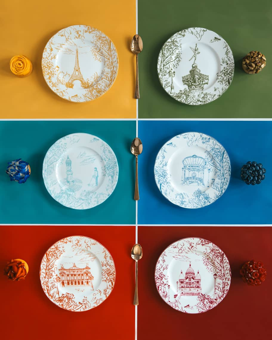 Tout Paris Dessert Plates, Set of 6 | Neiman Marcus