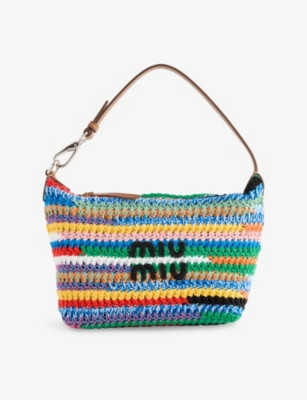 Multicoloured Crochet Cotton Pouch | Selfridges