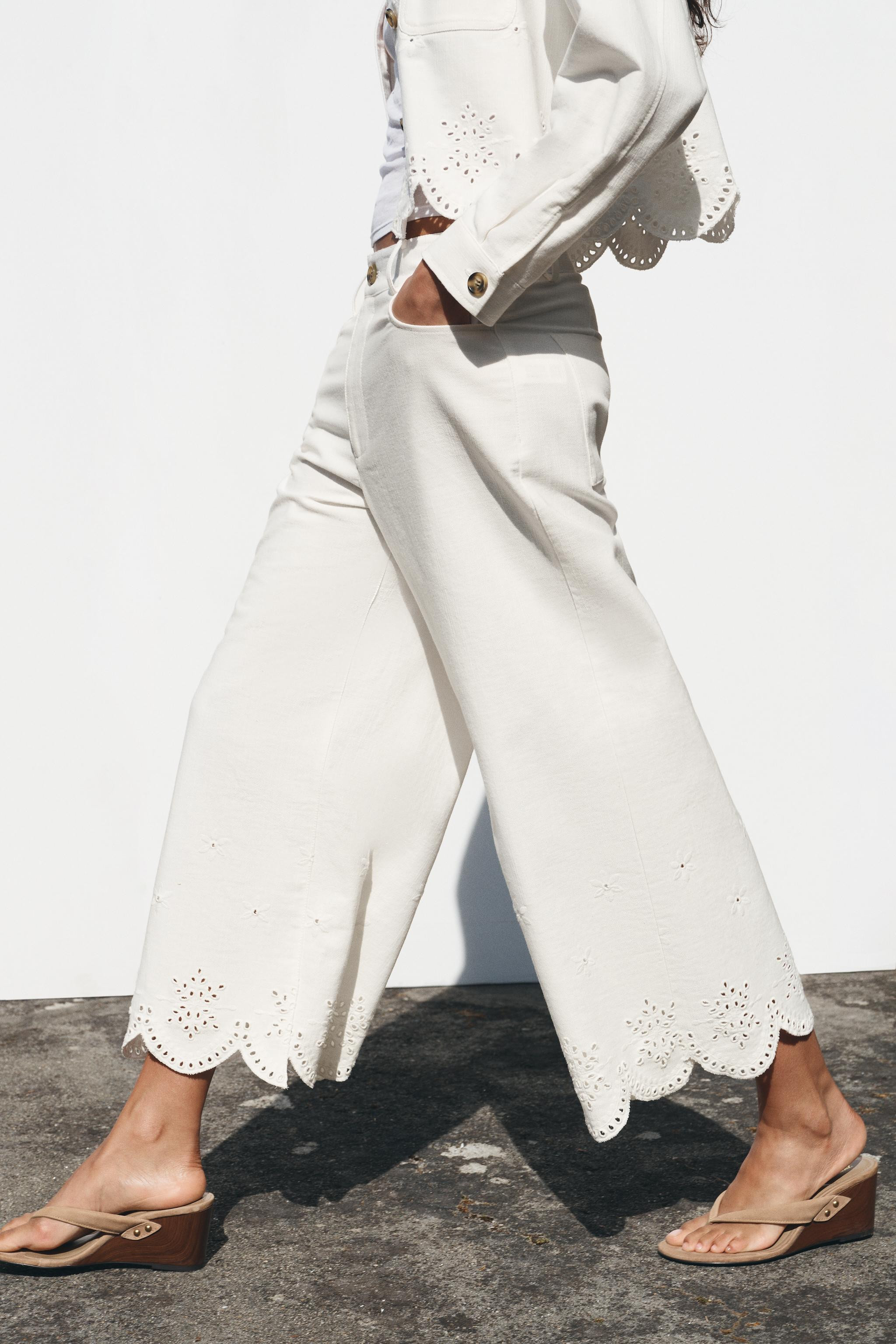 EYELET EMBROIDERED CULOTTES | Zara US