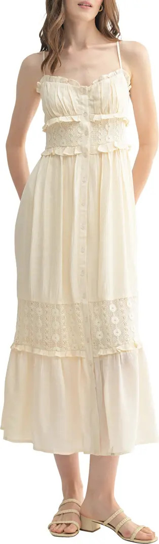 Lace Detail Midi Dress | Nordstrom