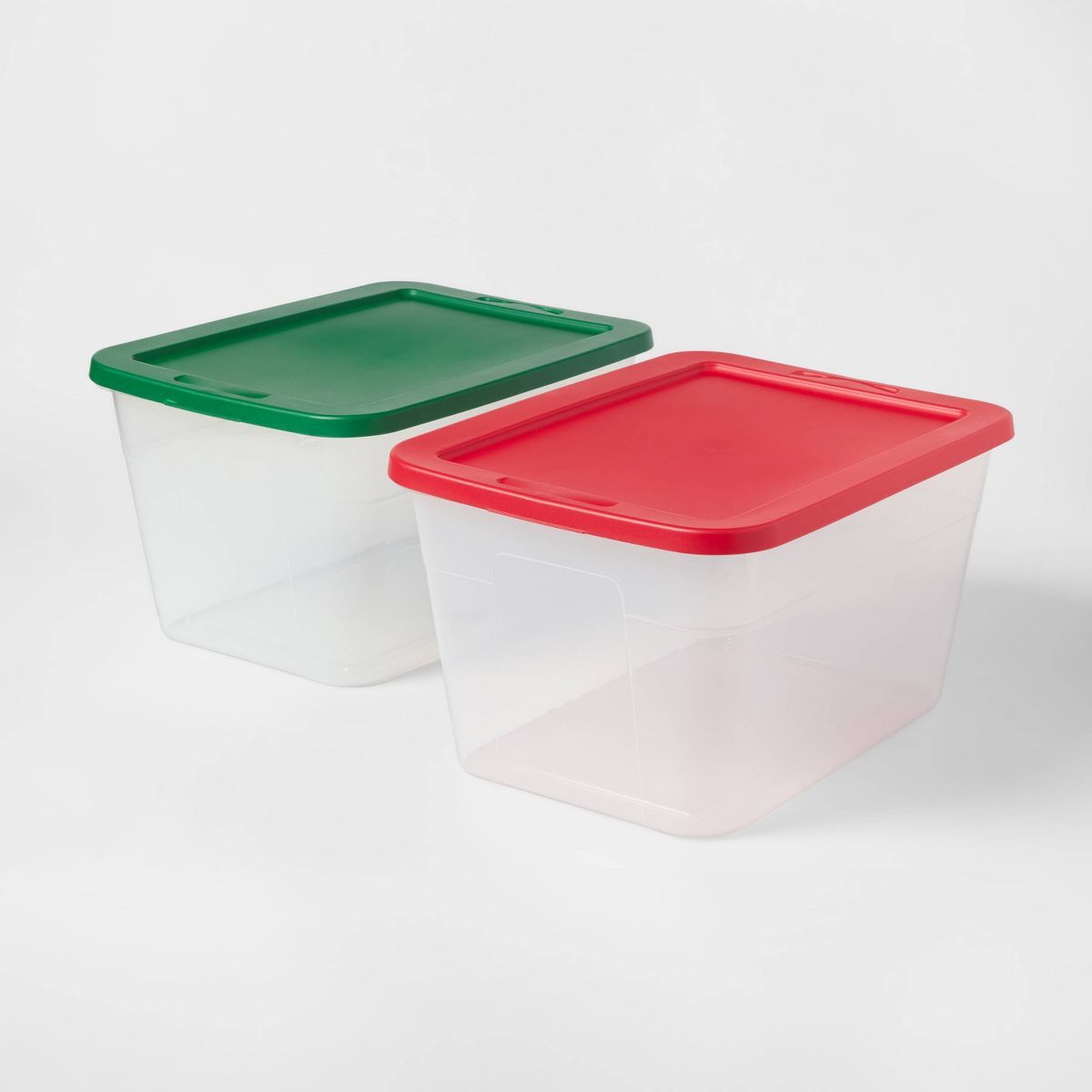 56qt Non-Latching Storage Bin Red or Green Lid - Brightroom™ | Target