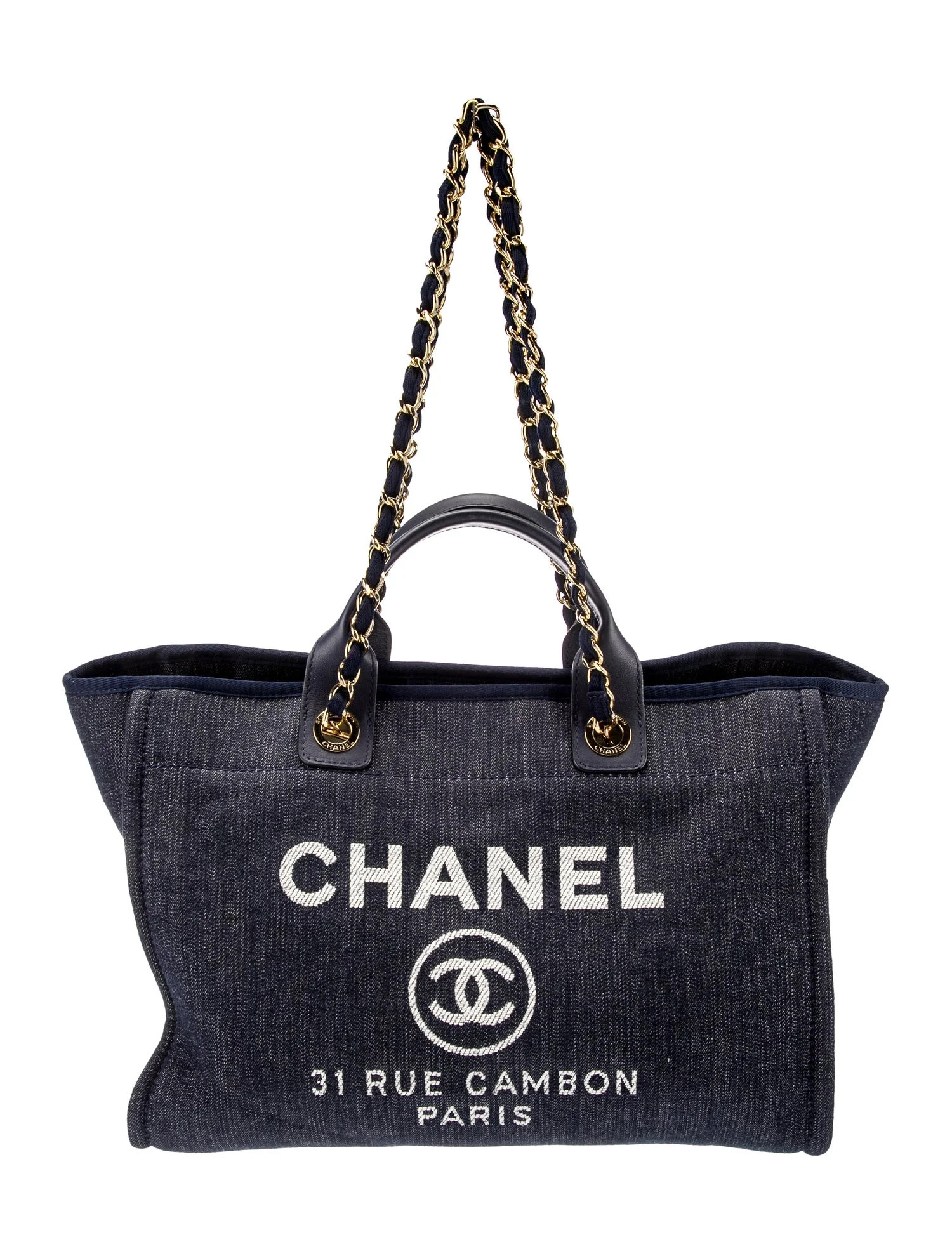 Large Denim Deauville Tote | The RealReal