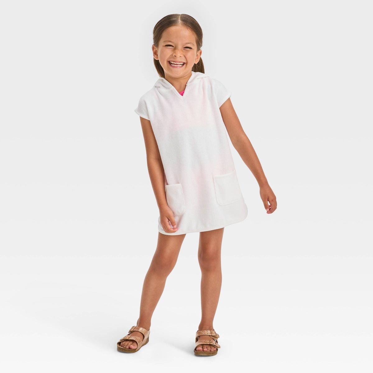 Toddler Girls' Towel Terry Hooded Cover Up Dress - Cat & Jack™ | Target