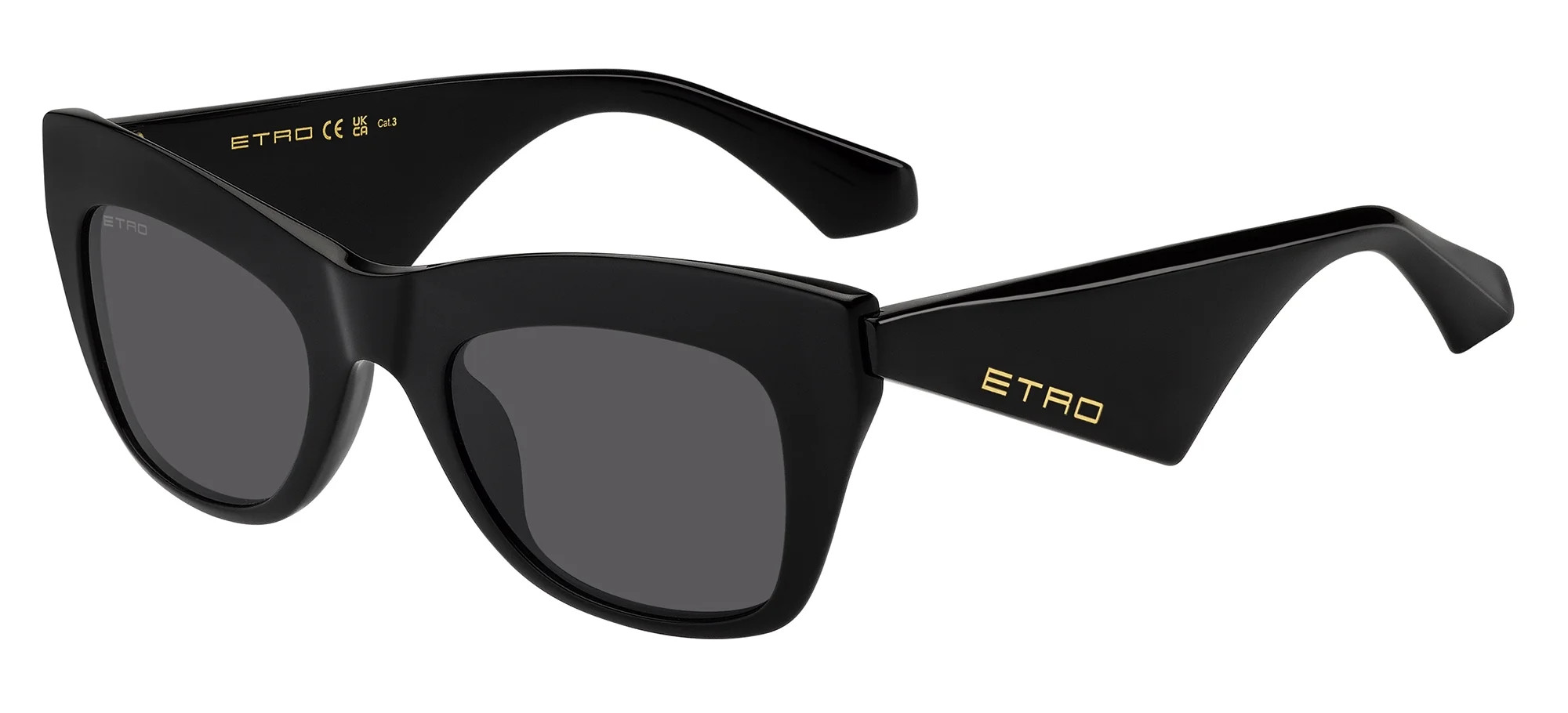 Etro 0004/G/S 807-IR Women's Cat-Eye Sunglasses - Black Frame, Gray Lenses | Walmart (US)