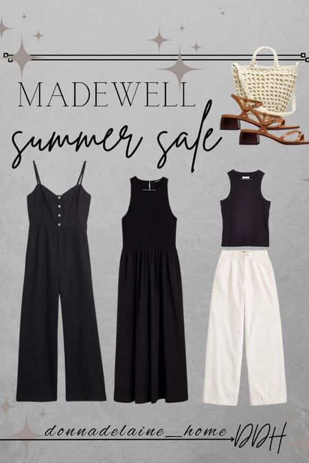 Save 25% at Madewell! I love a laid back Summer look..and a versatile fit. These are perfect for summer day dates..or evenings out! 
Ladies summer fashion, jumpsuit, dress, wide leg pant and tank. 

#LTKStyleTip #LTKSeasonal #LTKSaleAlert