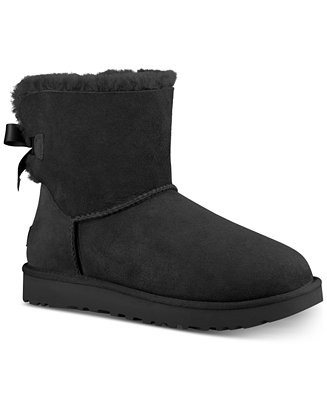 UGG® Women's Mini Bailey Bow II Slip On Boots - Macy's | Macy's