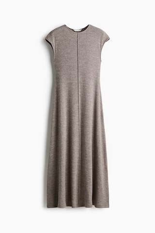 H & M - Cap-Sleeved Jersey Dress - Brown | H&M (US + CA)