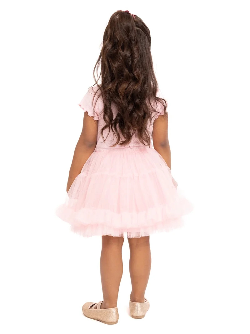 Minnie Mouse Toddler Girls Graphic Tutu Dress with Short Sleeves, Sizes 12M-5T | Walmart (US)