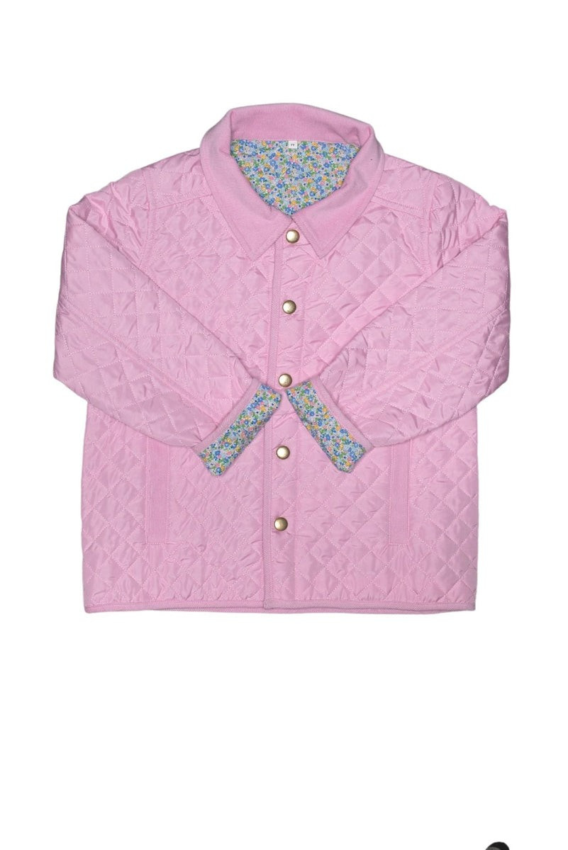 Pink Quilted Jacket | Grace and James Kids