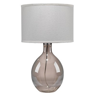 Juliette Glass Table Lamp Gray - Splendor Home: Modern Linen Shade, 3-Way Switch, UL Listed | Target
