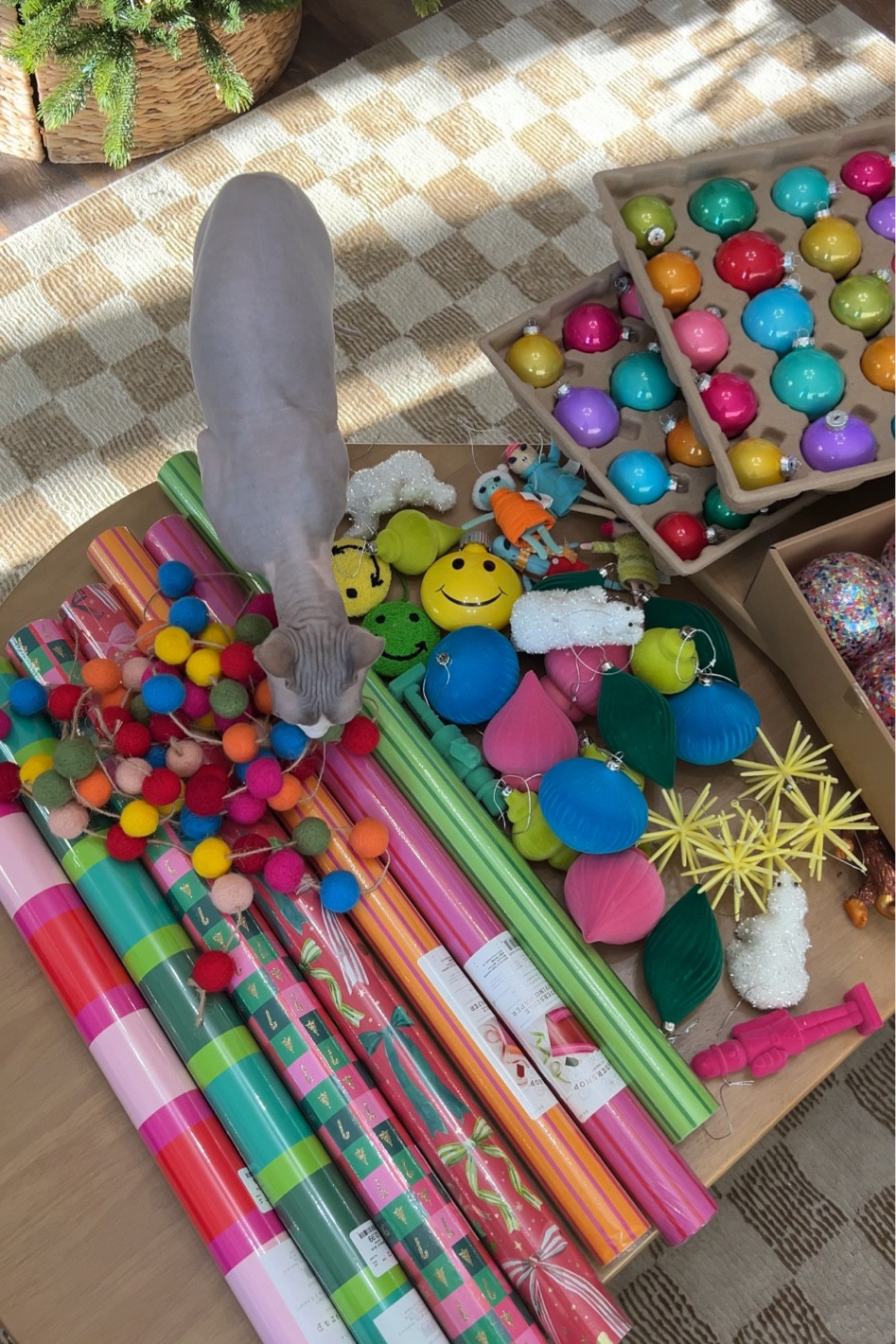 Colorful fun Christmas tree decorations! Ornament sets are from Target. Smiley face ornaments are from World Market!

#LTKHoliday #LTKHome