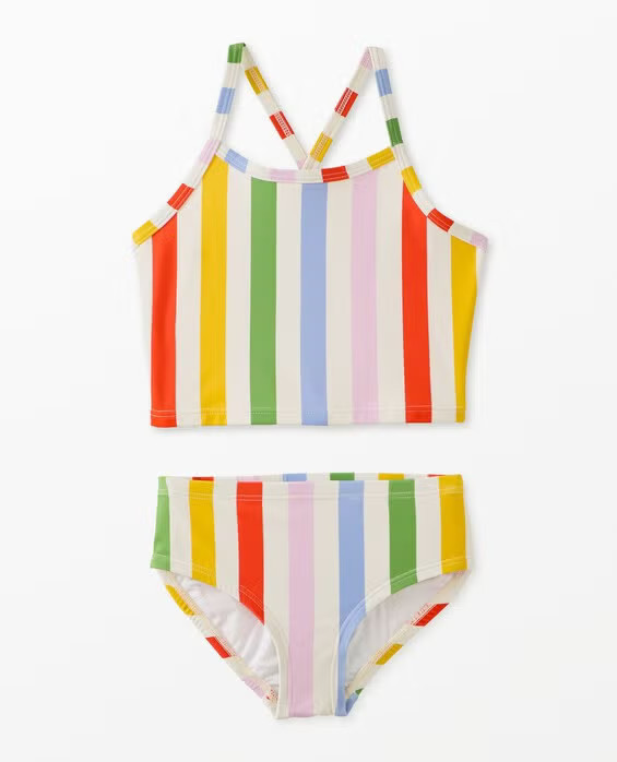 Girls' Rainbow Stripe Two-Piece Swimsuit - Size Big Kids 8 by Hanna Andersson | Hanna Andersson