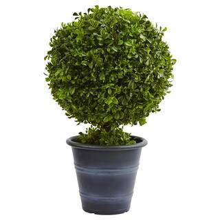 Nearly Natural 23 in. Artificial Boxwood Ball Topiary 4560 - The Home Depot | The Home Depot