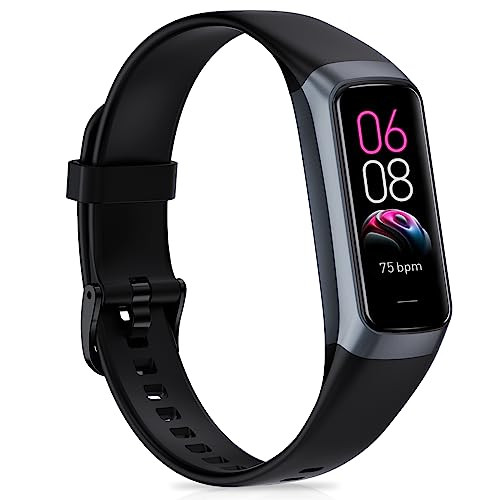 Fitness Tracker, Activity Tracker with Sleep Tracking, Heart Rate, Calorie Tracking, Fitness Watch Tracker with 1.1" AMOLED Screen, Waterproof Step Tracker for Android iPhones Women Men | Amazon (US)