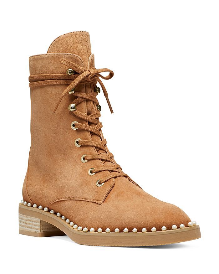 Stuart Weitzman Women's Sondra Faux Pearl Combat Boots Back to Results -  Shoes - Bloomingdale's | Bloomingdale's (US)