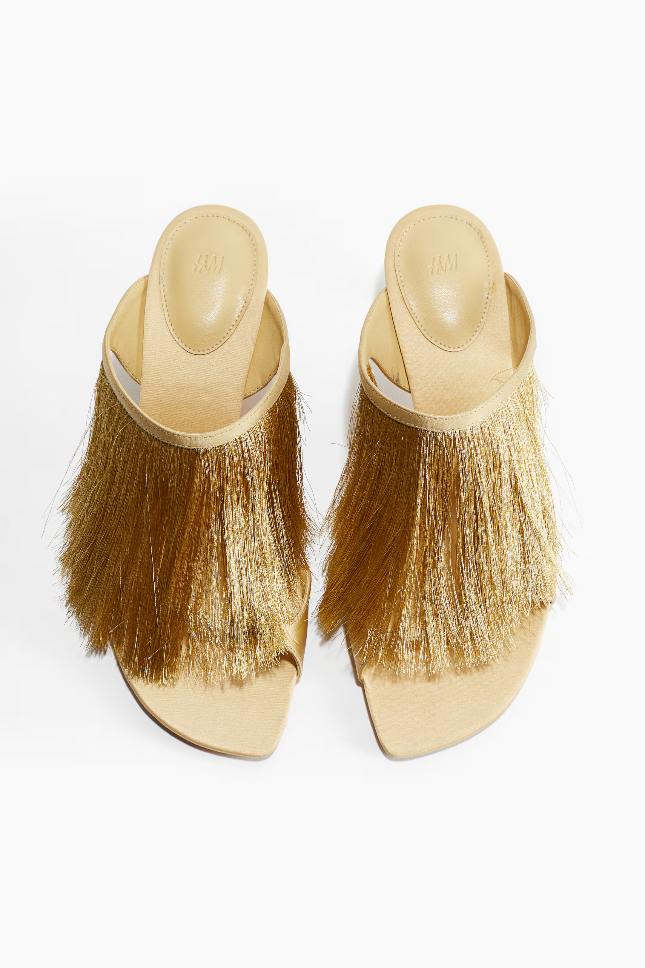 Fringe-Trimmed Heeled Sandals | H&M (US + CA)
