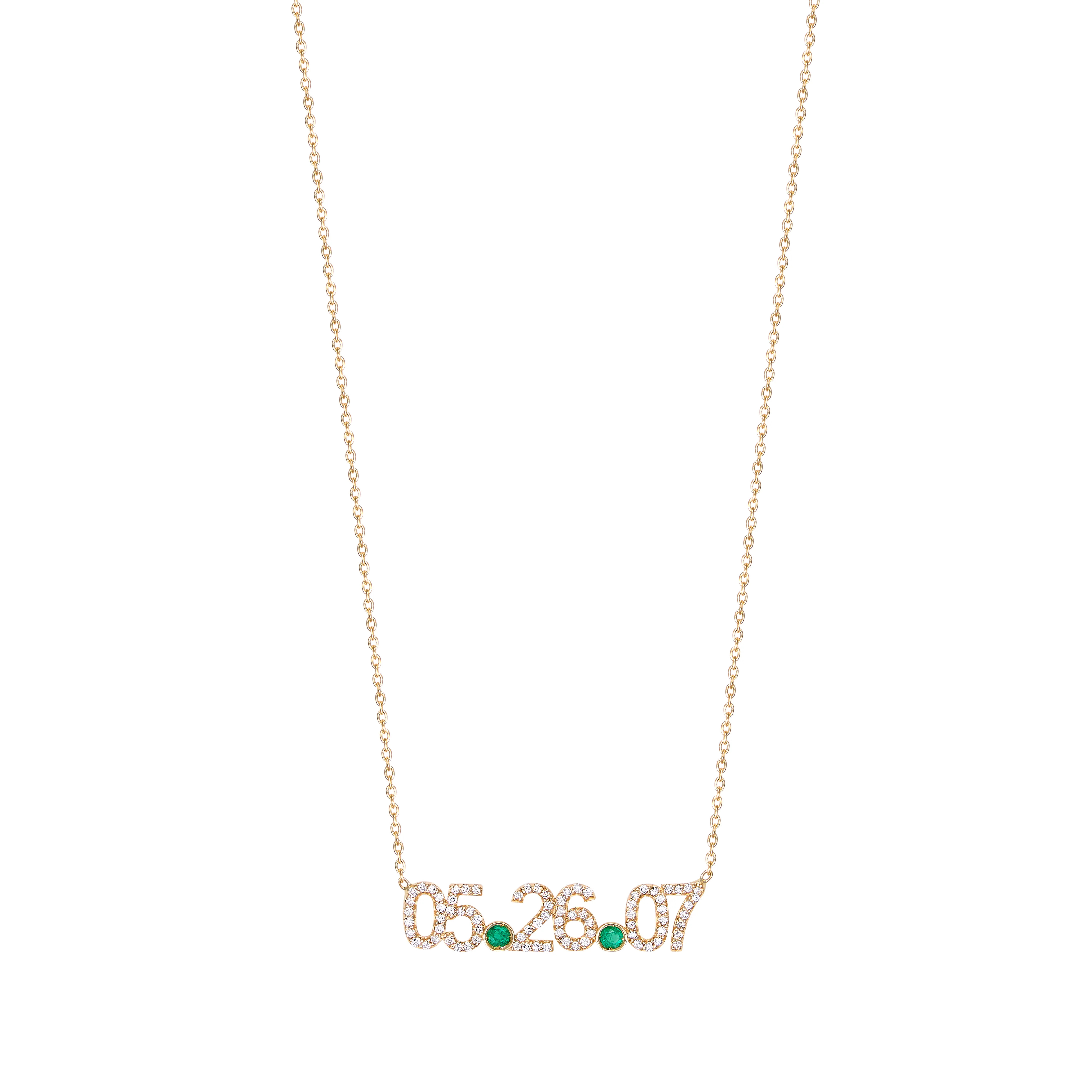 Diamond Date or Initials Necklace | Lola James Jewelry