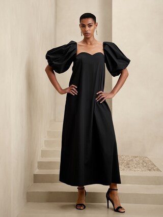 Puff-Sleeve Maxi Dress | Banana Republic Factory