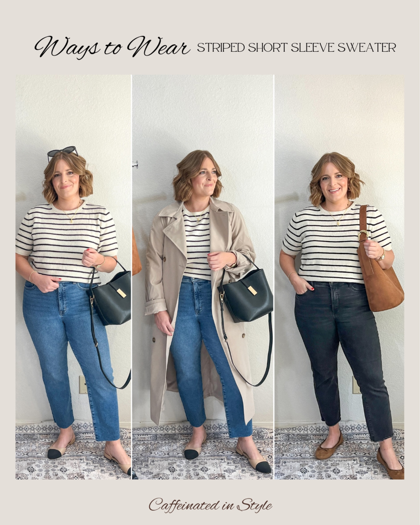 Fall Capsule// ways to wear a striped short sleeve sweater 

short sleeve sweater L (tts)
jeans tts

#LTKStyleTip #LTKSaleAlert #LTKMidsize