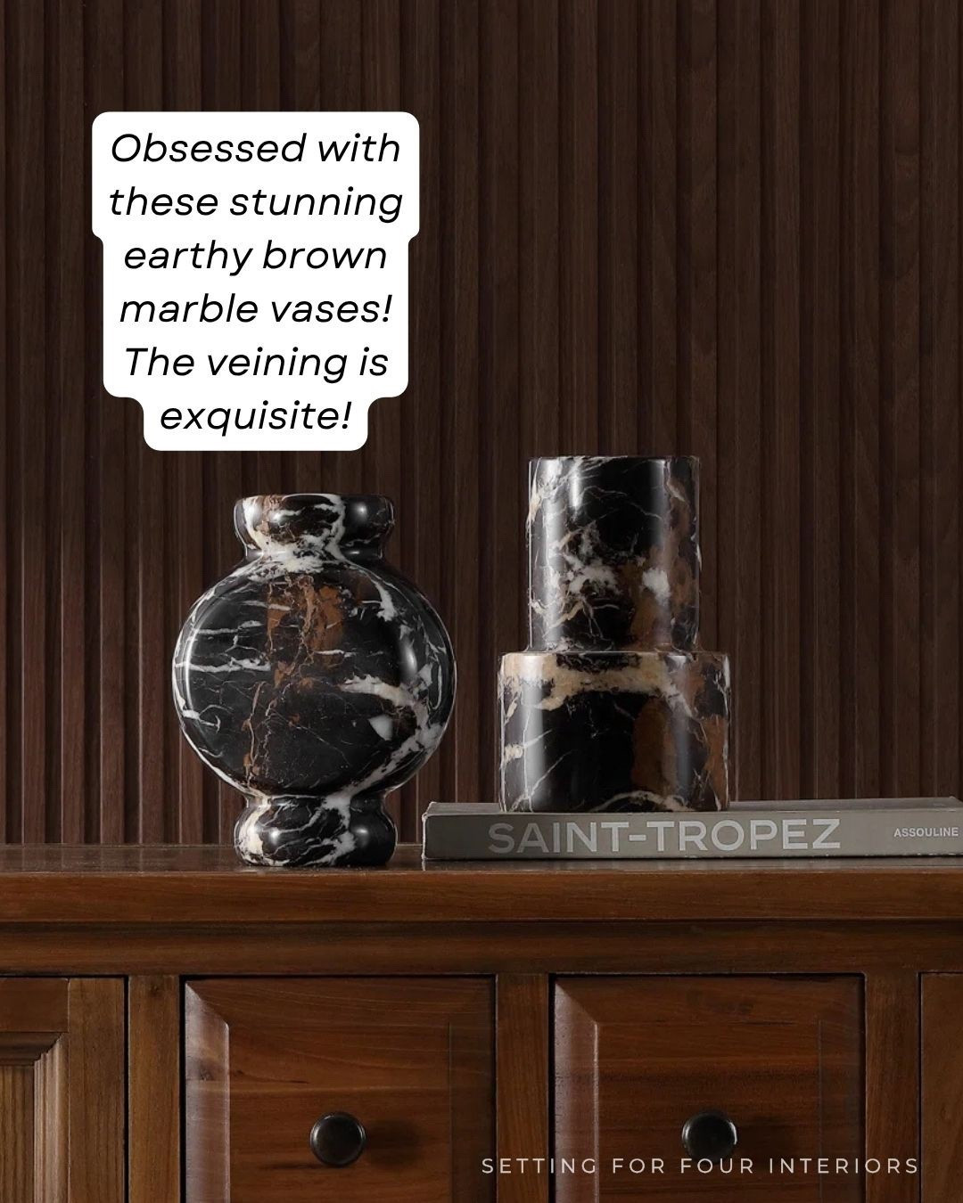 Gorgeous earthy brown marble vases with Arhaus style- but for less! 
Sale, moody, decor, minimalist modern, neutral aesthetic, Restoration Hardware style, Crate & Barell, neutral aesthetic, Wayfair, Amazon home, fireplace mantel decor, coffee table decor

#LTKHome #LTKSaleAlert #LTKmomlife