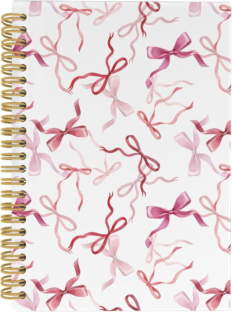 Bow Notebook, Coquette Notebook, Preppy Notebook Journal, Trendy Funky Pink Bow 5.5"x8.3" 164page... | Amazon (US)