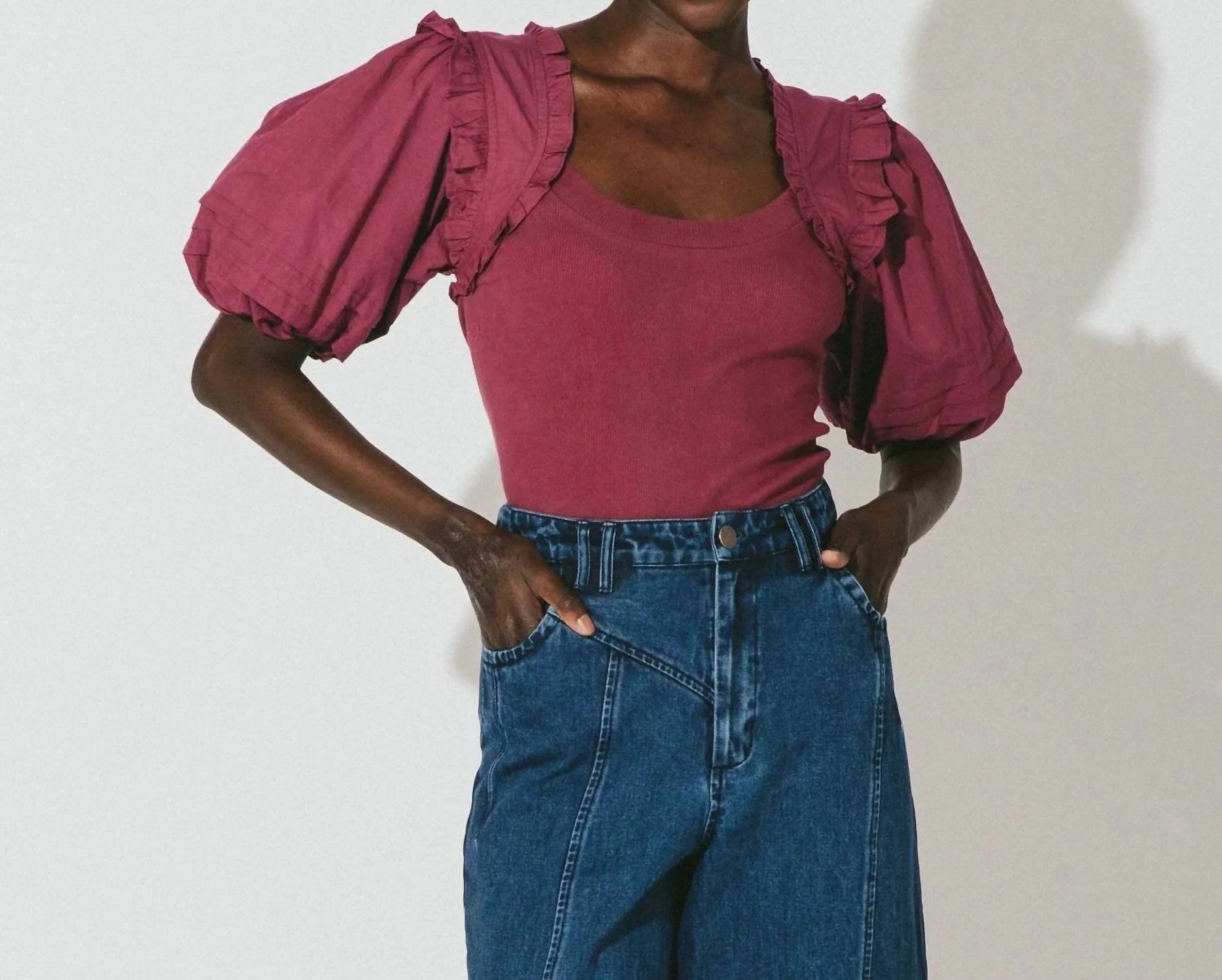 Lois Top In Plum | Shop Simon