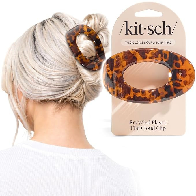 Kitsch Large Flat Claw Clip for Women - Tortoise, 1pc | Amazon (US)