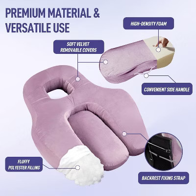 ACOINEL 2-in-1 BBL Post Surgery Pillow Set, Convertible Face Down Prone Pillow & Back Support Cushion, Butt Recovery Pillow | Target