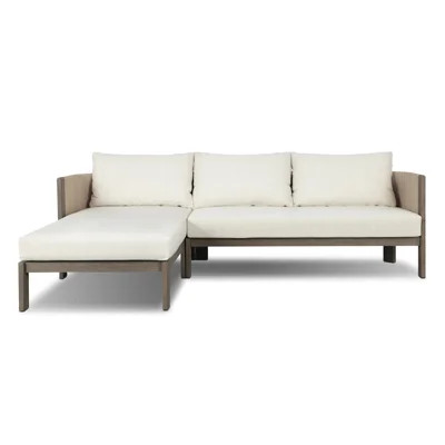 Belsize Outdoor 2PC Sectional-LAF Chaise-Vergo Cream | Wayfair North America