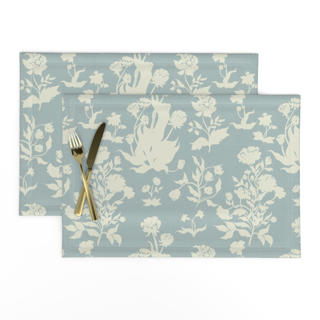 Elinor in Blue Placemats byali_anni | Spoonflower