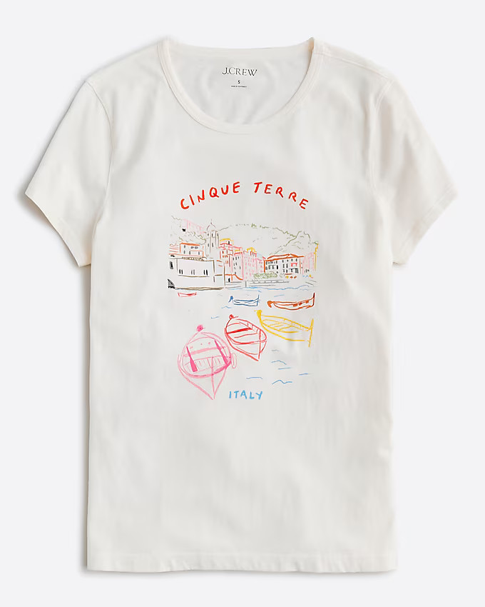 Fitted Cinque Terre graphic T-shirt | J. Crew US