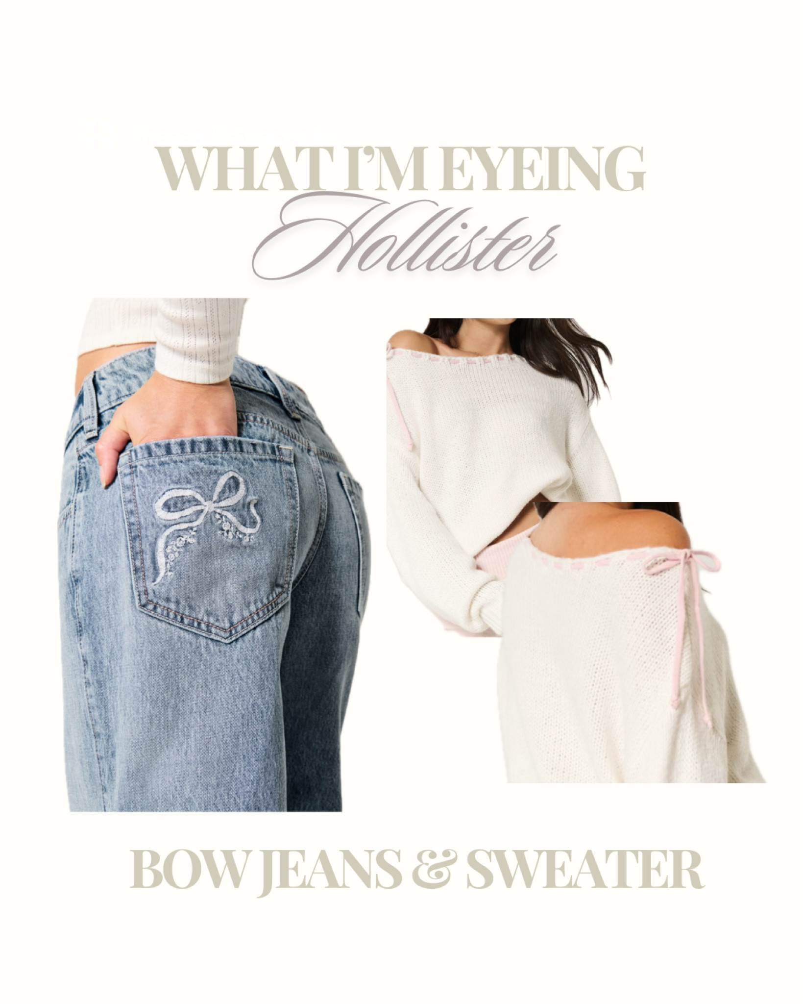 Hollister bows!!!

Hollister bow jeans
bow jeans
bow sweater white
white and pink bow sweater
baggy sweater with bow 

#LTKHoliday #LTKFindsUnder100 #LTKSeasonal
