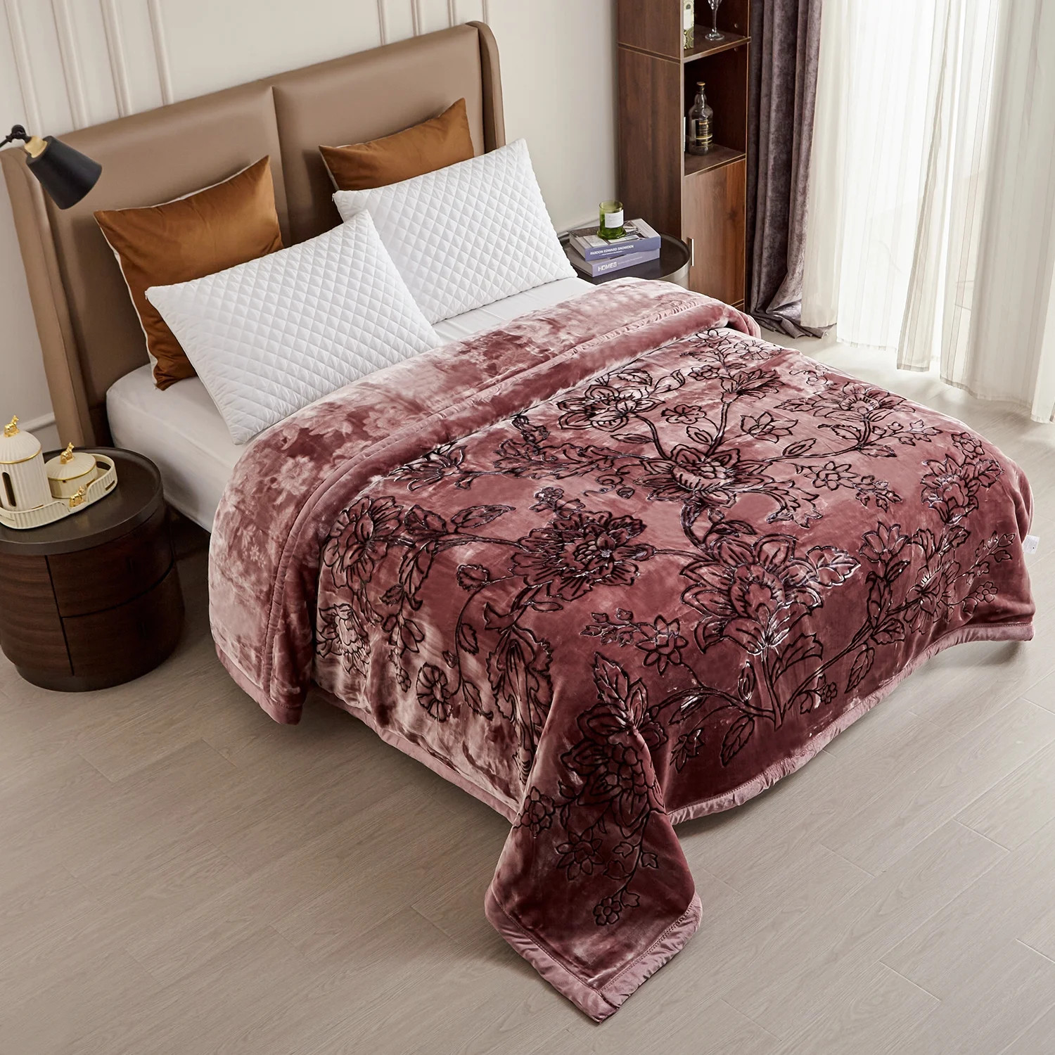 NC Thick Fleece Blanket King Size,10.5lbs 2 Ply Heavy Thick Warm Mink Bed Blanket for Winter, 87"... | Walmart (US)