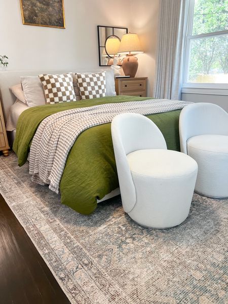 Boucle end of bed stools, bedding, and similar nightstands because mine are sold out! For the stools use code “kenzie8” for a discount! 

#LTKsalealert #LTKhome #LTKfindsunder100