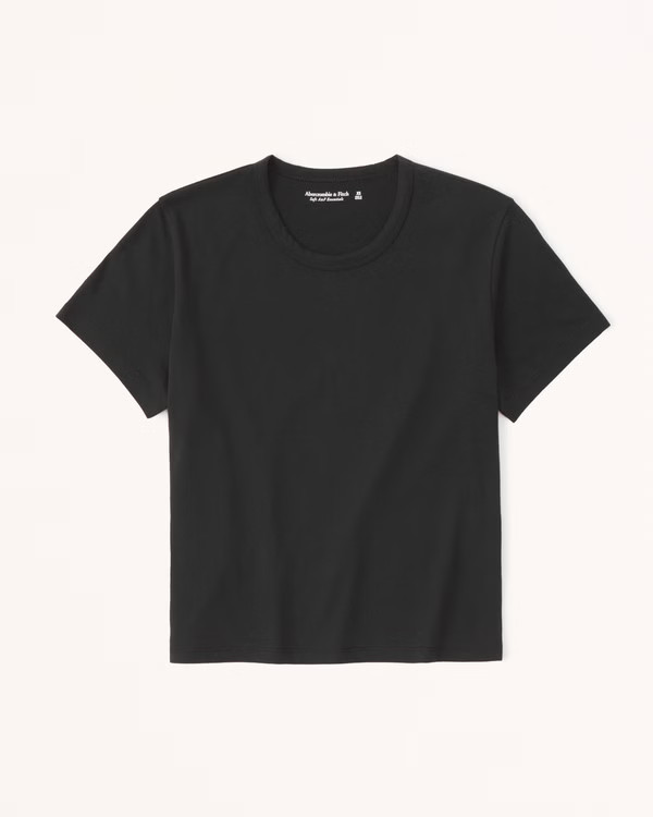 Women's Short-Sleeve Essential Skimming Tee | Women's New Arrivals | Abercrombie.com | Abercrombie & Fitch (US)