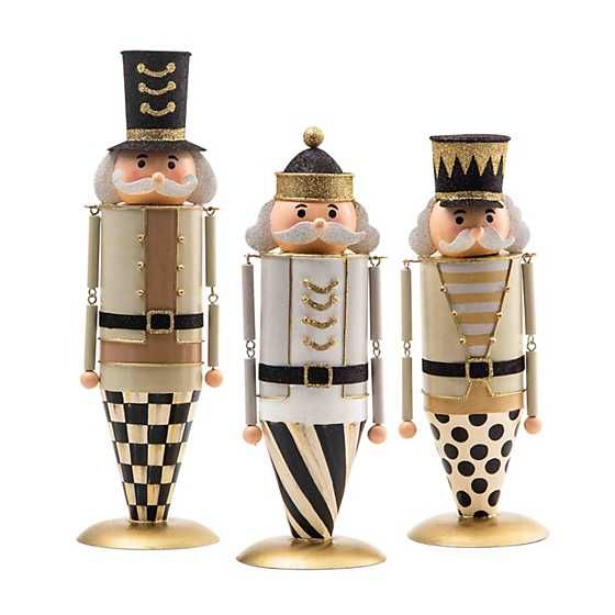 Glam Up Tin Nutcracker Figures - Set of 3 | MacKenzie-Childs