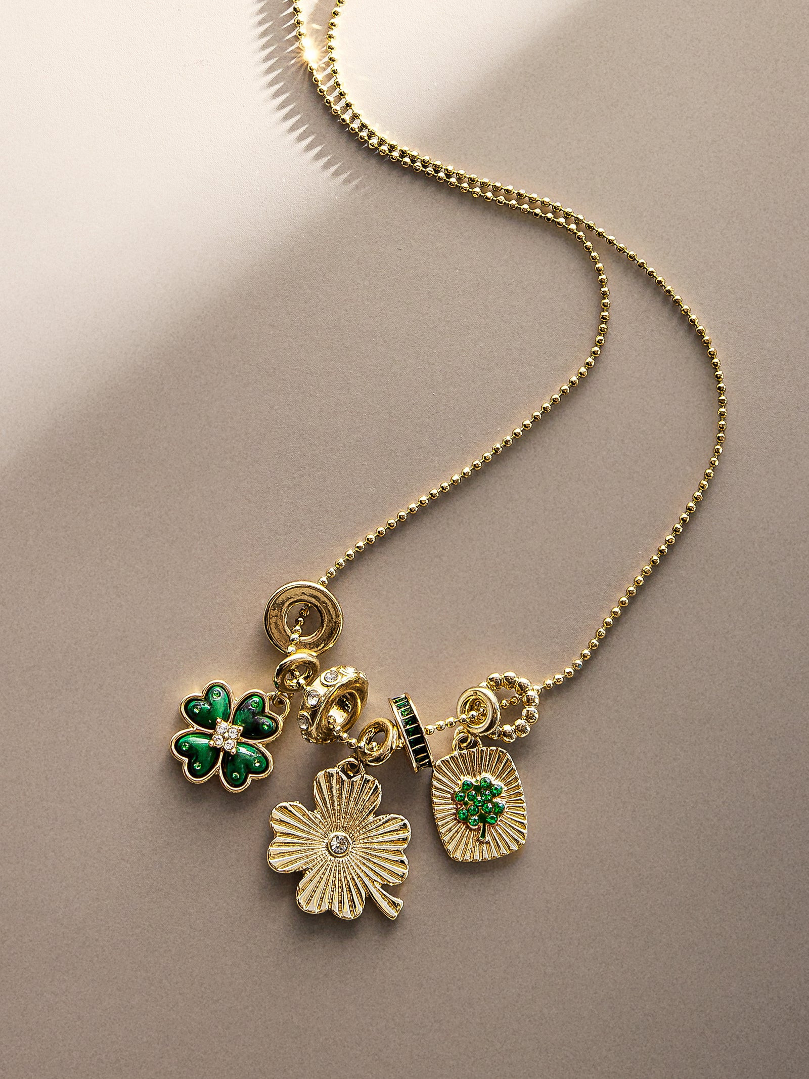 Lucky Clover Charm Necklace - Clover | BaubleBar