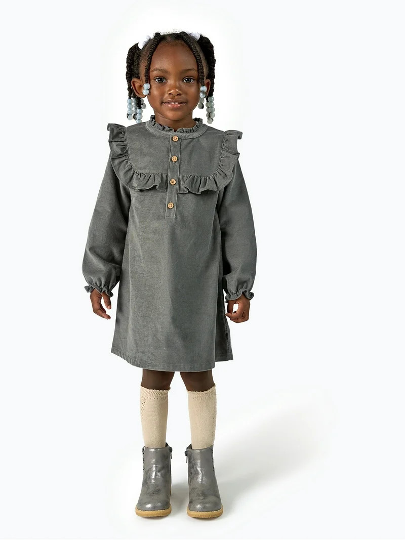 Modern Moments by Gerber Toddler Girl Ruffled Yoke Dress, Sizes 12M-5T | Walmart (US)