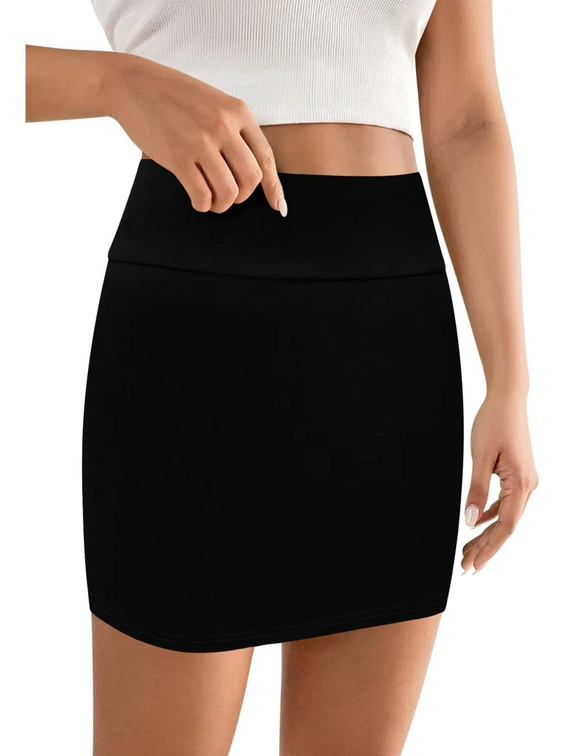Sweet Hearts Bodycon Black Mini Skirt for Women- High Waist Womens Skirt Made in USA | Walmart (US)